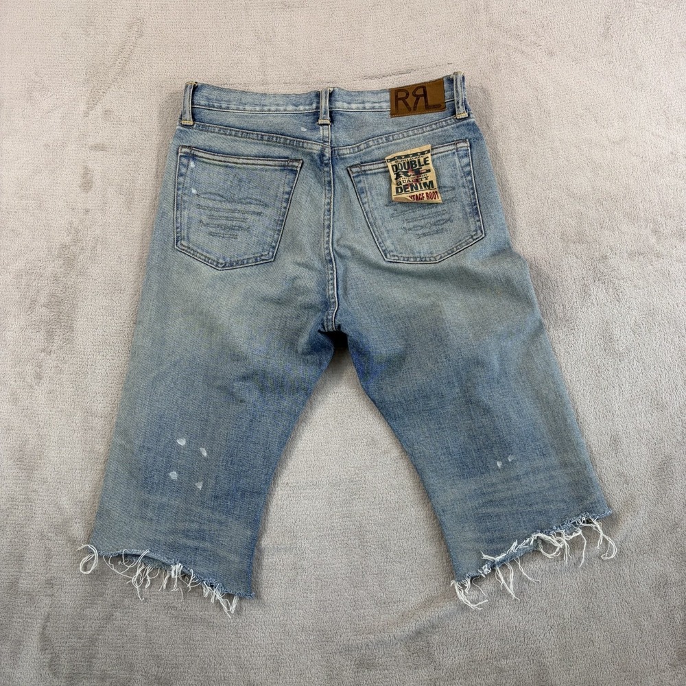 RRL Double-RL Vintage Bootcut CutOff Jean Shorts Women Fits 29 (Tag 27) Paint